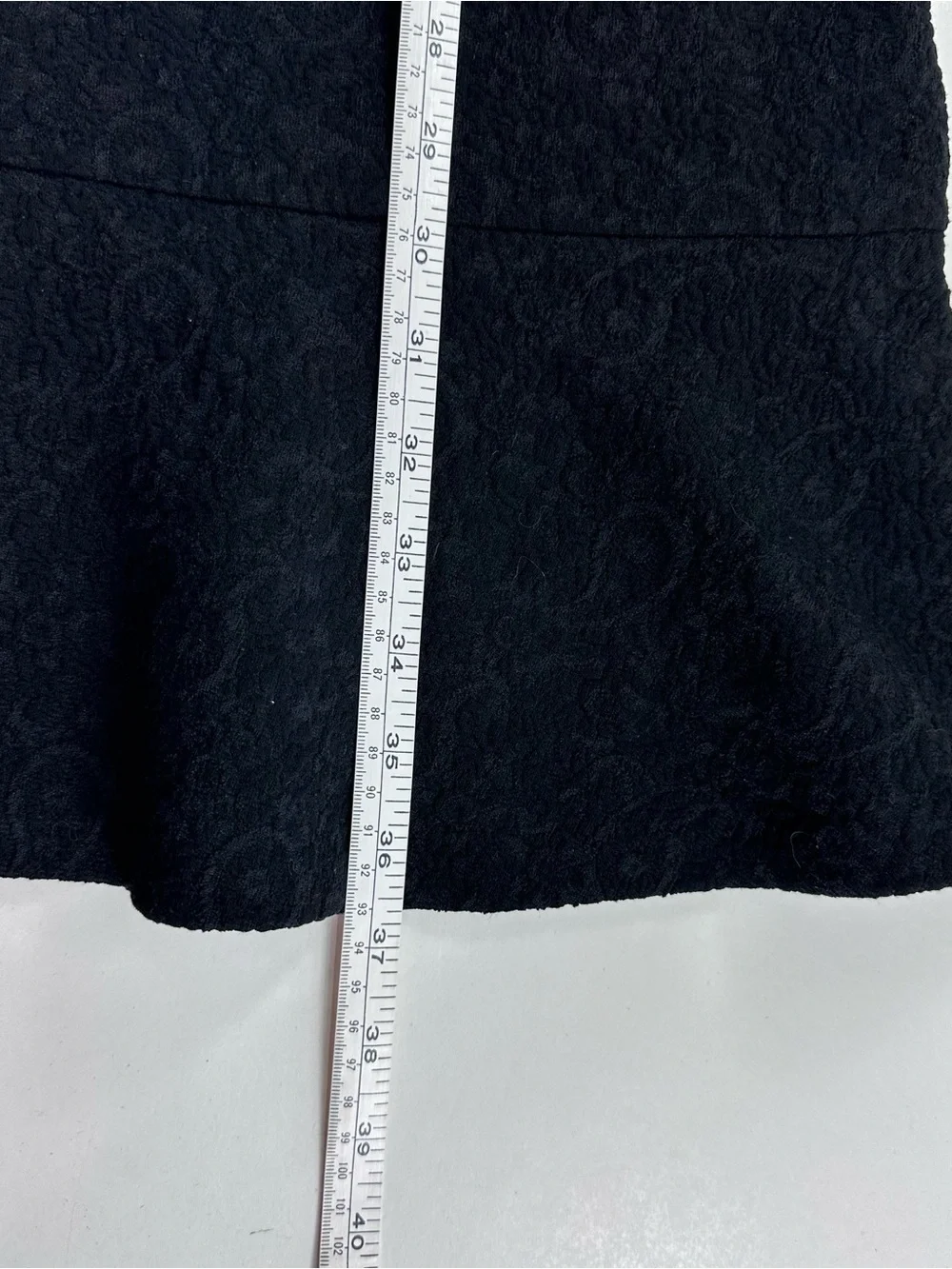 Michael Kors Black Short-Sleeve Textured A-Line Knee Length Dress